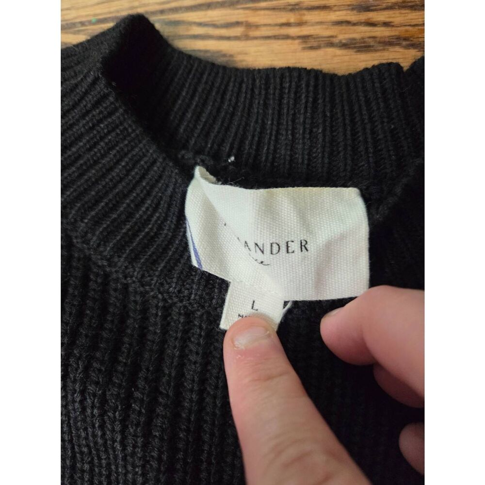 Tuckernuck Pomander Place Black Ainsley Long Sleeve Ribbed Knit Sweater Dress sz - Picture 3 of 5